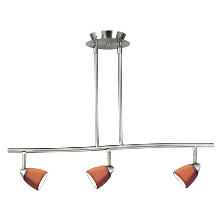 Cal Lighting 3 Lights Serpentine Light 120V Gu-10 50W Each Bulbs Included SL-954-3-BK/CRU